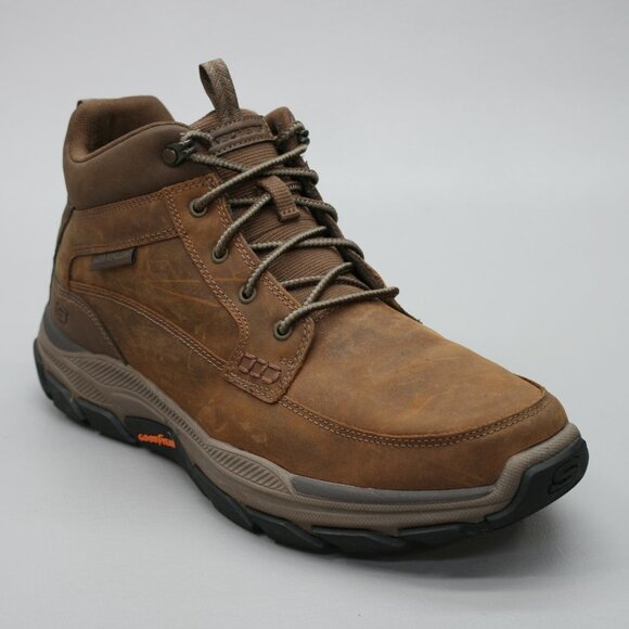 Skechers Men's 13 WW Extra Wide Respected-Boswell Leather Moc-toe Boots 204454WW - Picture 1 of 12